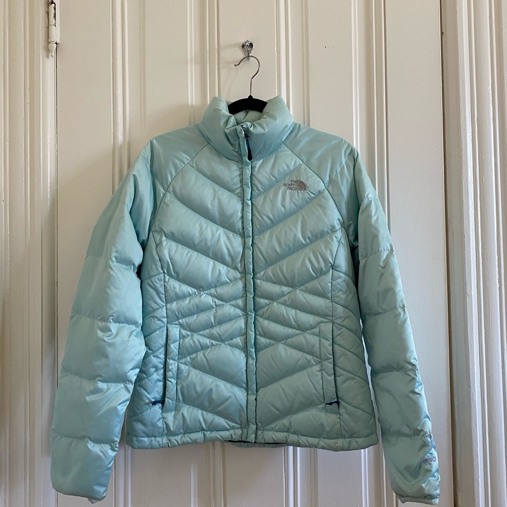 Blue North Face Puffer Jacket